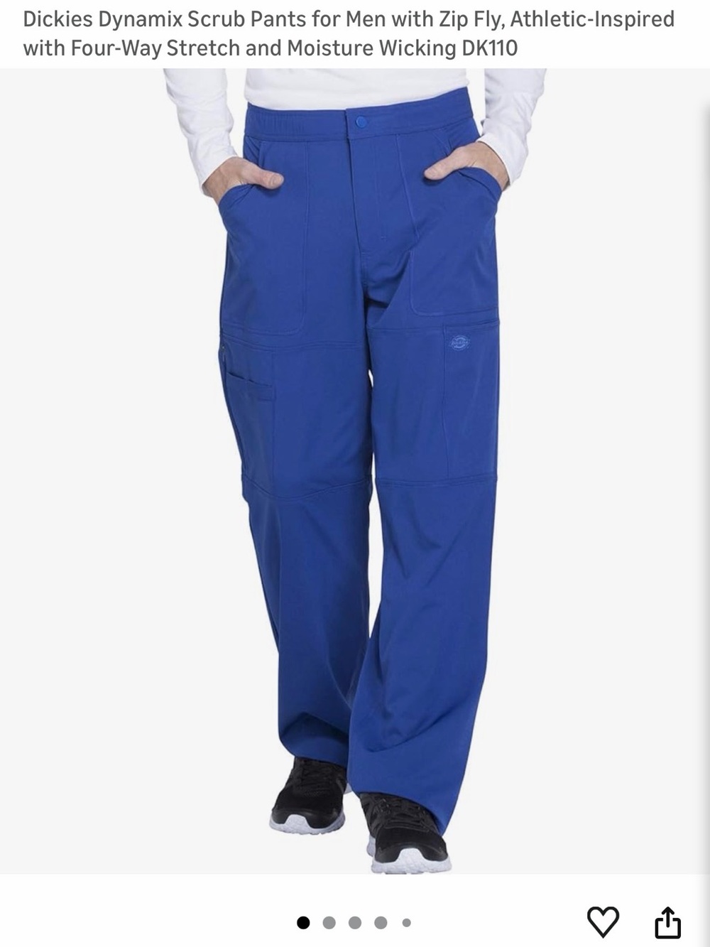 Dickies Dynamix Flex Scrubs Top And Bottom Galaxy Blue (navy) Small